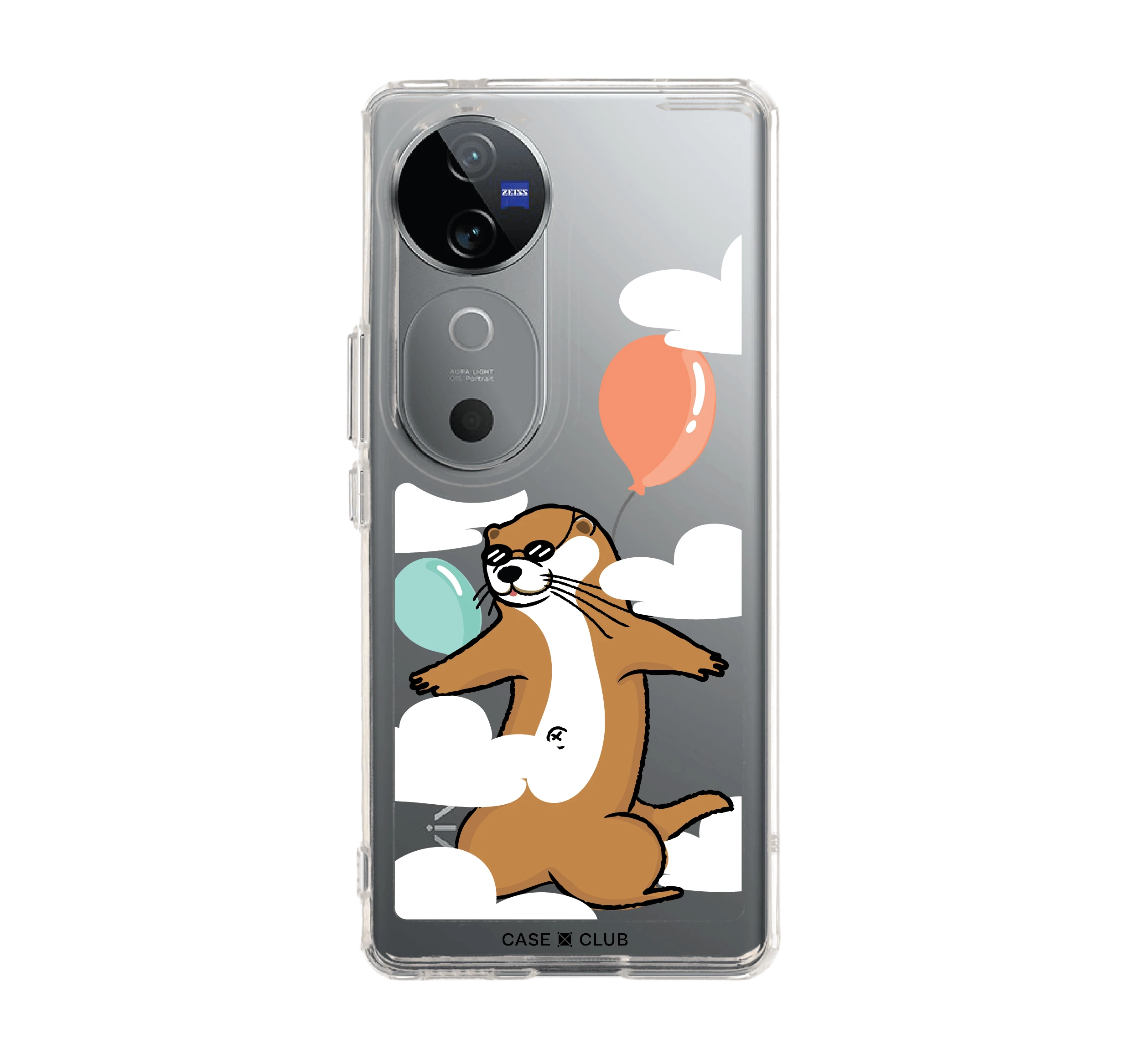 vivo v40 5g clear case balloon otter